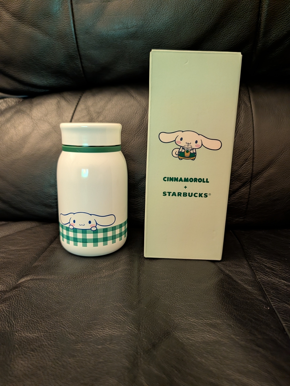 Starbucks x Cinnamoroll Green Check Ceramic Travel Mug